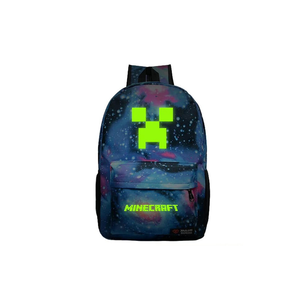 Minecraft school backpack for children sky blue large