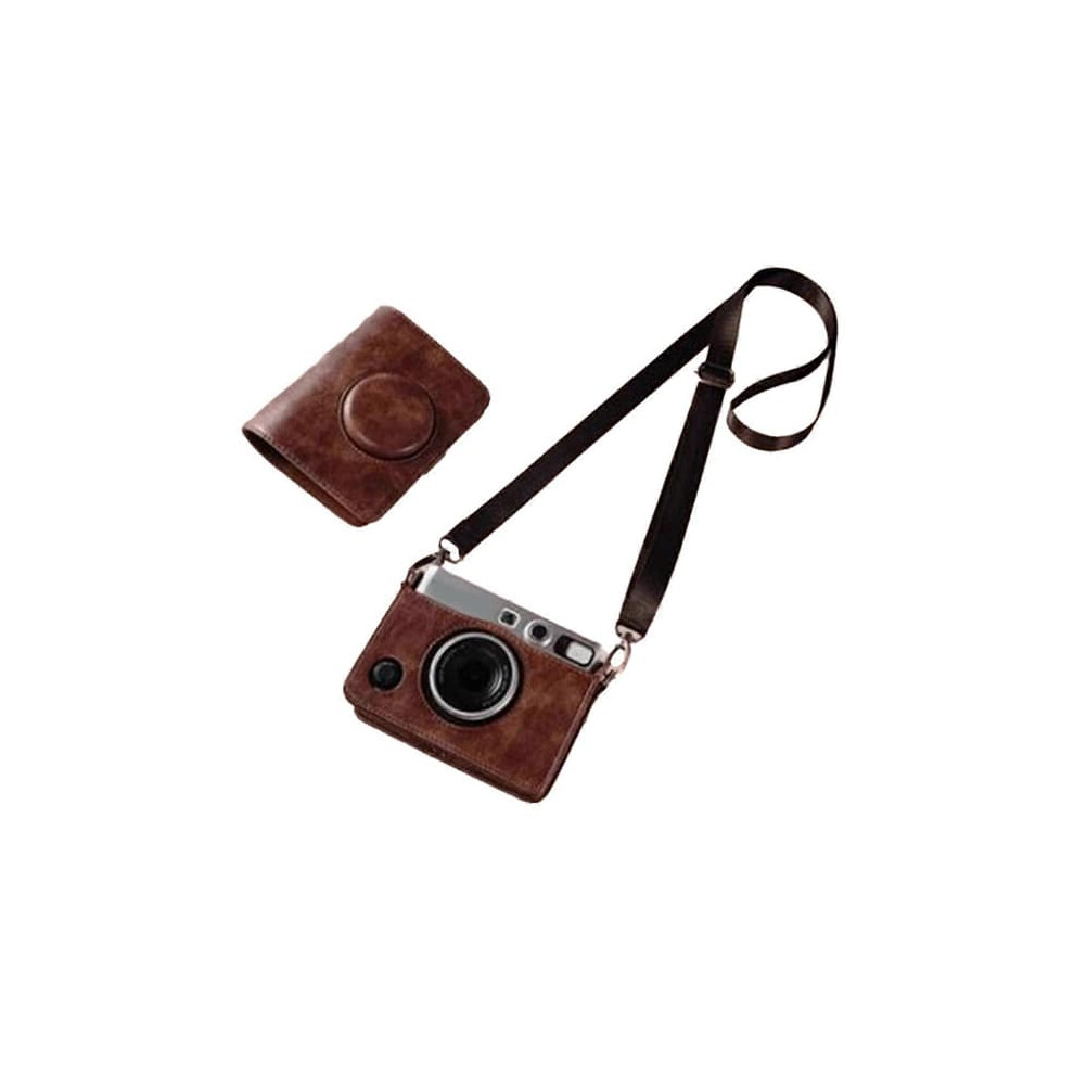 Pu Leather Camera Case For Fujifilm Instax Mini Evo Coffee 900223952745