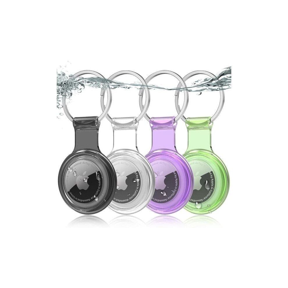 Airtag Holder Keychain Waterproof 360 Case 4-Pack 900223955098