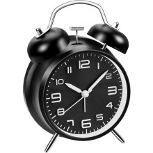 Analog Alarm Clock 4 Inch Dual Time with Night Light