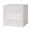 LED digital alarm clock wood-look white 1pc 1