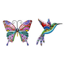 Bird Butterfly Metal Outdoor Wall Art Decor, Bird Wall Sculpture Hanging Decorations, Bird Wall Art Decor