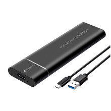 M2 SSD Enclosure NGFF Protocol M.2 Solid State Mobile Hard Disk Box M.2 to USB3.2 Gen1 Type-C 5Gbps SSD Case Black