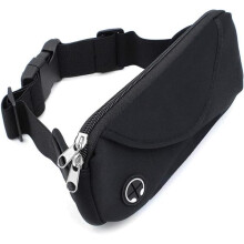 Marsupio impermeabile regolabile, borsa da trekking nera
