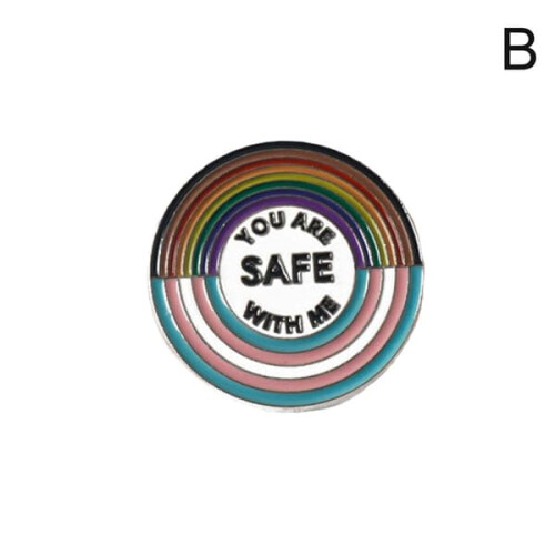 Rainbow Pride Enamel Lapel Pin L D-209 One Size