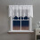 White sheer valance with floral lace pattern, 1 piece 4