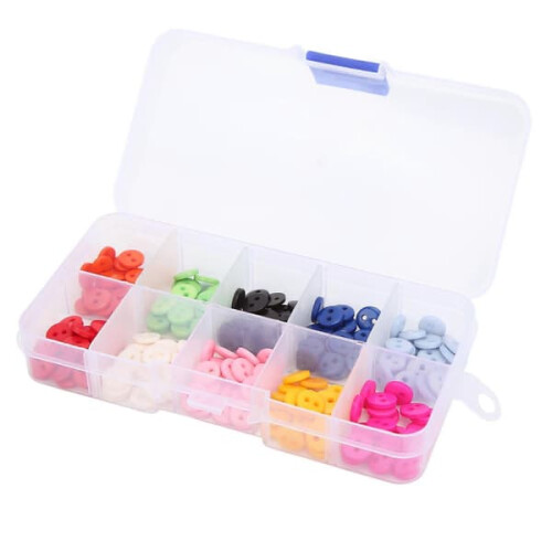 Resin buttons 2-hole 9mm colorful 200 pcs