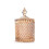 Glass candy storage box gold 600ml 1