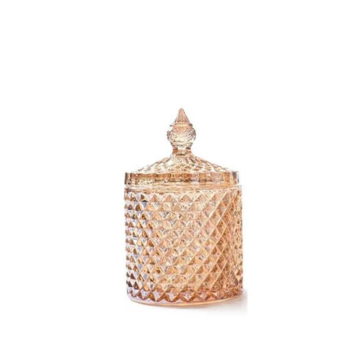 Glass candy storage box gold 300ml