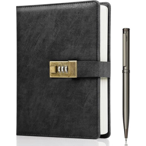IC Diary A5 PU-læderjournal 240 sider
