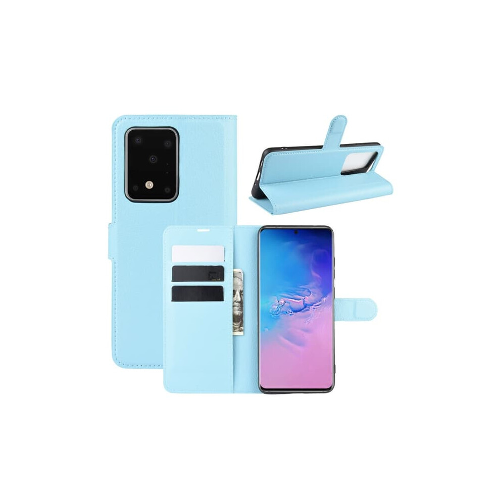 Samsung Galaxy S20 Ultra Litchi Wallet Case Light Blue 900223956255