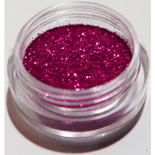 Glitter rosa scuro a grana fine (1 pezzo)