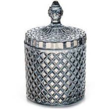 Glass candy storage box grey 600ml