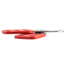 1 Inch Locking Tag Hasp, 6-Pack Tamper Resistant Roestvrij Staal Hangslot Hasp met Verlengde Uitsteeksels, Rood