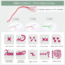 Backyard DIY Art Pattern Stitch Embroidery 11CT Fabric Needle Thread Kits Children's Room Decor