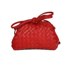 Sac à dos Cloud 2024, nouveau modèle, sac à main/sac bandoulière en cuir de vachette froissé pour femme, modèle MJ51 rouge, dimensions 22 x 9 x