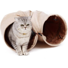 Cat tunnel with 2 holes and hanging toy