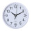 Round Wall Clock Simple Style Silent Quartz White 1