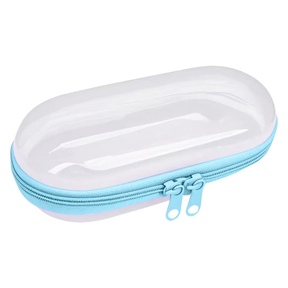 Clear Hard Shell Zipper Case 7.9x4.7 inches