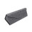 Grey linen glasses case for women hard triangle foldable 1