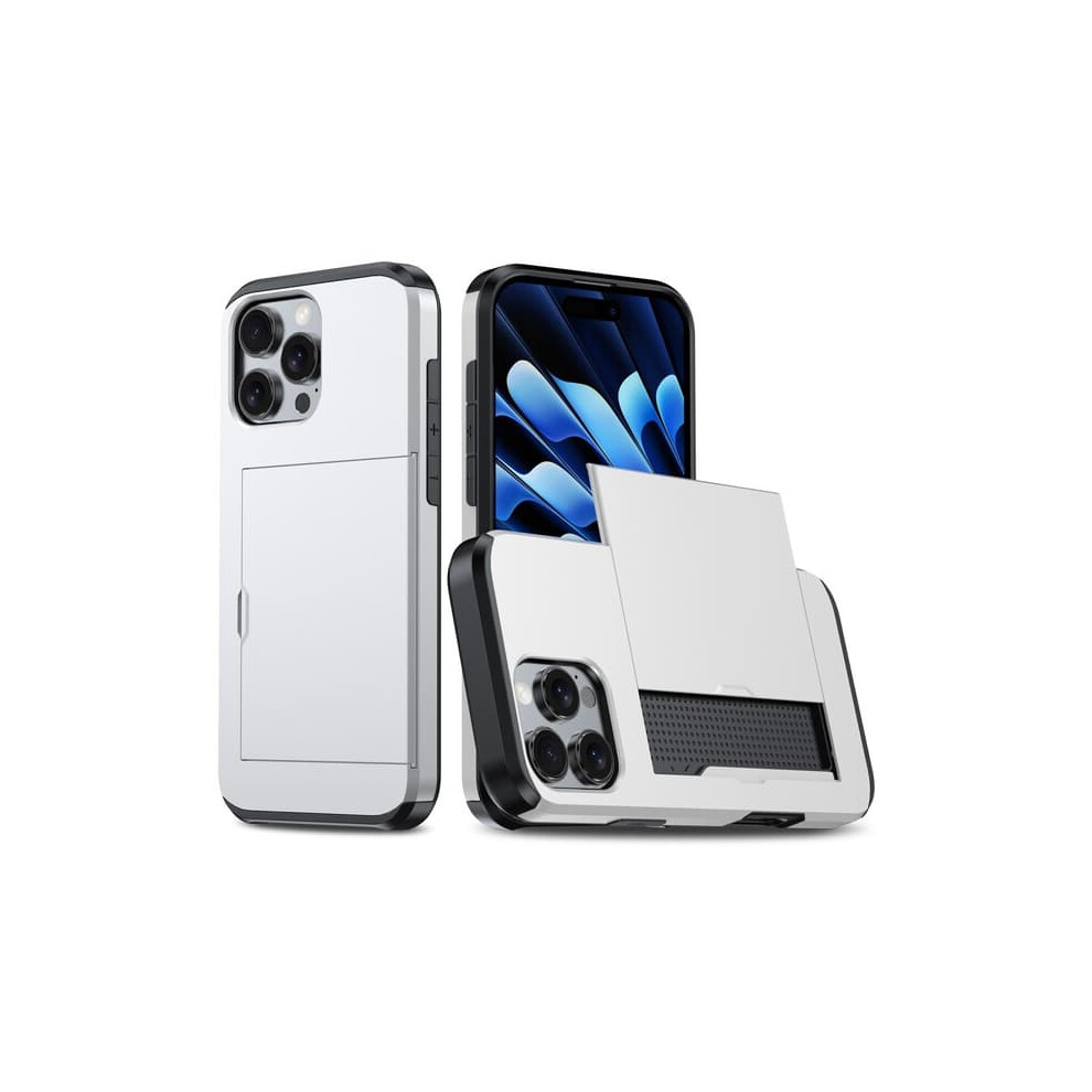 Iphone 16 Pro Case With Card Slot Hybrid Silver 900223966582