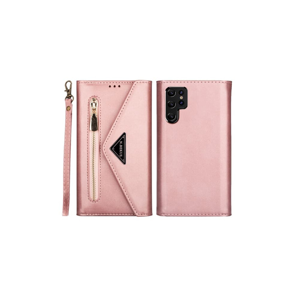 Wallet Case For Samsung Galaxy S22 Ultra Rose Gold 900223976024
