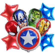 Marvel Avengers foil balloons reusable 9 pcs