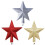 Silver Glitter Mini Star Tree Topper Plastic 1 Piece 2