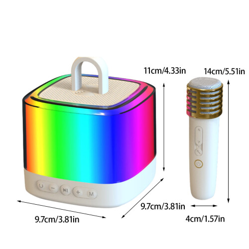 Έκπτωση έως και 70% σε Karymi Mic Karaoke Machine με Subwoofer, Φορητό σύστημα ηχείων Bluetooth, 1 2