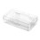 Plastic pencil case with snap-tight lid white 2