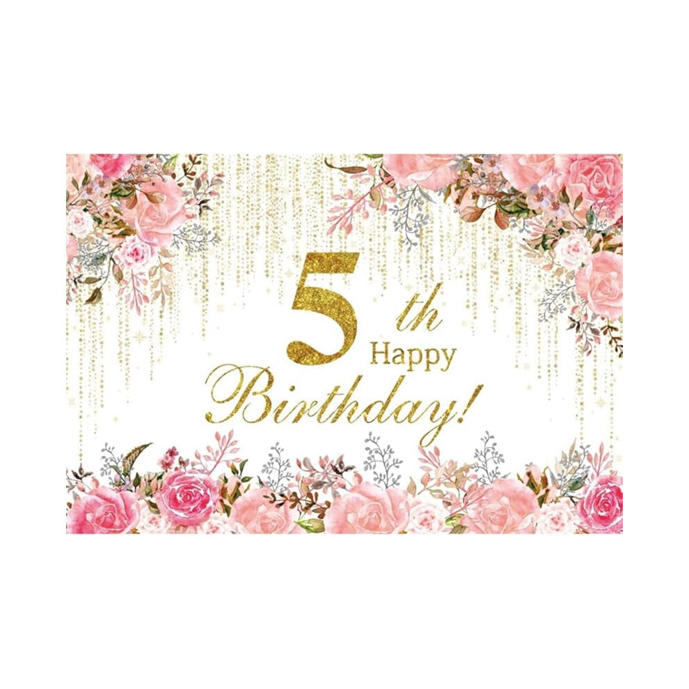Watercolor Floral Backdrop Wildflower Theme 5Th Golden 9101399701330