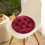 Round floor pillow cushion solid thick tufted 1 piece 5