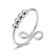 Antistressring platina guld roterande justerbar