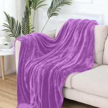 Djunllk kasteteppe - lilla mykt mikrofiberteppe Ultimat koselig, lett teppe for bruk hele sesongen, 27,5" x 39,3"
