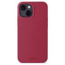 Silikonowe etui na telefon iPhone 15, czerwony aksamit