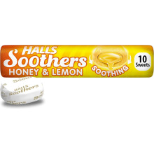 Halls Soothers Honey & Lemon Flavoured Lozenges, Made With Real Fruit Juices , 45 g (Pack of 1)