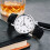 CHOII Εκπτώσεις Πολυτελές Ρολόι Quartz για Άνδρες, Δερμάτινο Λουράκι, Εξαιρετικό & 2