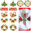 Julservettringar i guld, 12-pack 1