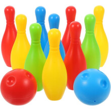 Mini bowlingset för barn med 10 käglar och 2 bollar