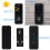 Wireless Doorbell Kit Solar Button Plug-In Chime Black 8