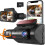 Dash Cam 1440P de 2 canais com ângulo amplo de 170 e tela de 3". 1