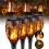 Solar fakkellantaarn met vlam (4-pack) 1
