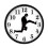 Silly Walk vægur, stille, sort kunstdekoration 1