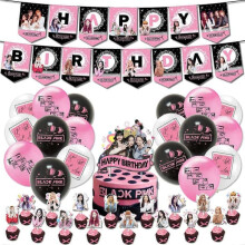 Blackpink birthday party decoration set with banner,