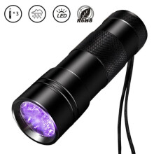 UV Flashlight with 12 LEDs for Stain Detection