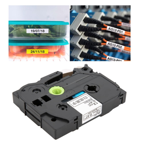 Label Tape for PT Series Printers White Laminated 12mm 2