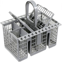 Cutlery basket dishwasher-safe removable handle