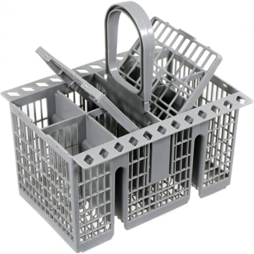 Cutlery basket dishwasher-safe removable handle