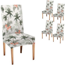 Ensemble de 4 housses pour chaise Parsons, motif tropical