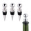 Metalen wijnstopper zilver, 3-pack 1